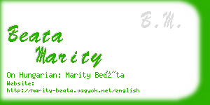 beata marity business card